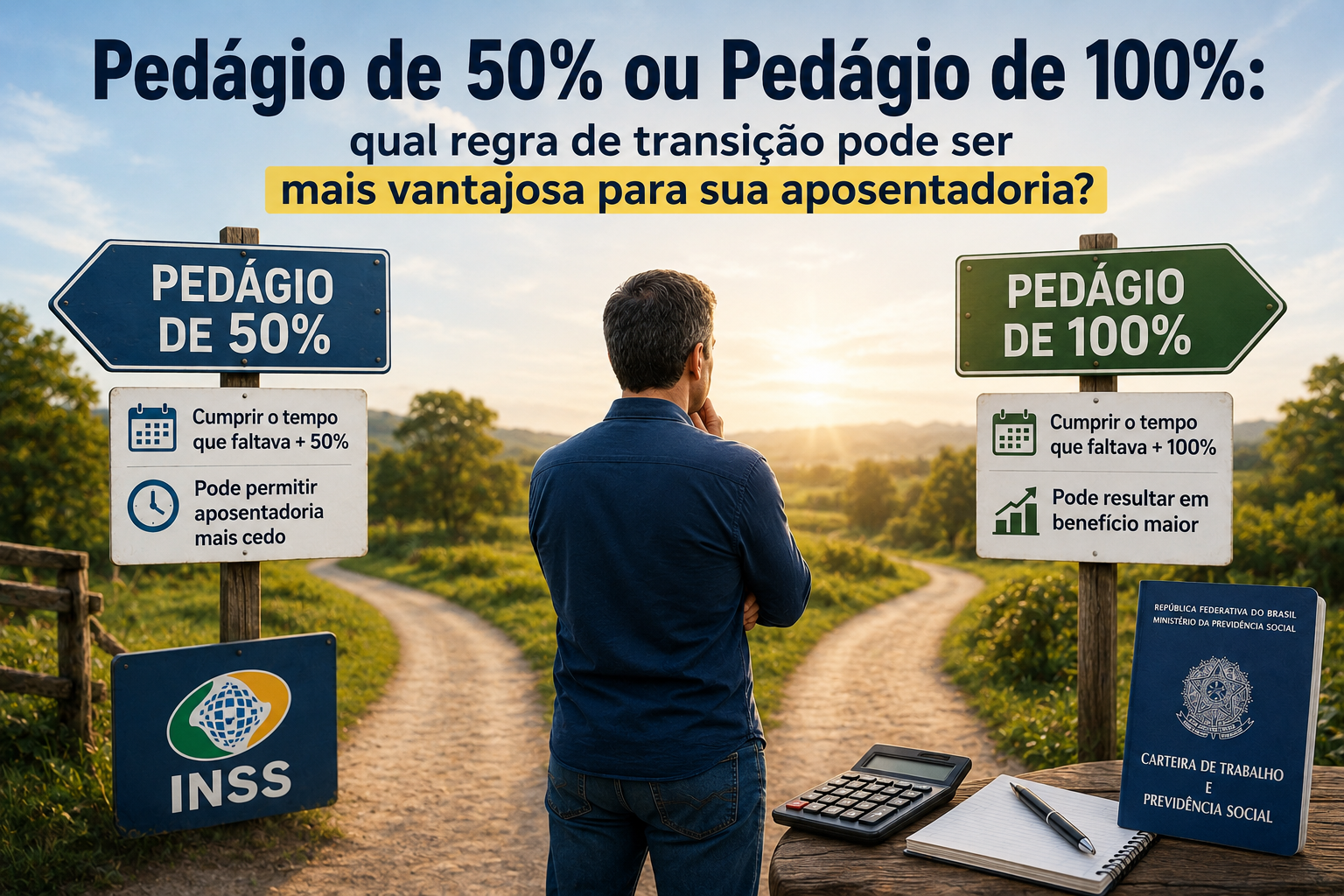 Pedágio de 50% ou 100%: Qual Regra de Transição Vale Mais a Pena?