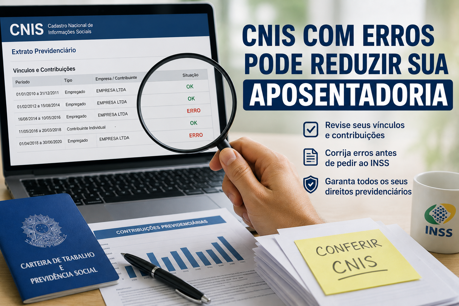 Como Corrigir Erros no CNIS e Evitar Prejuízos
